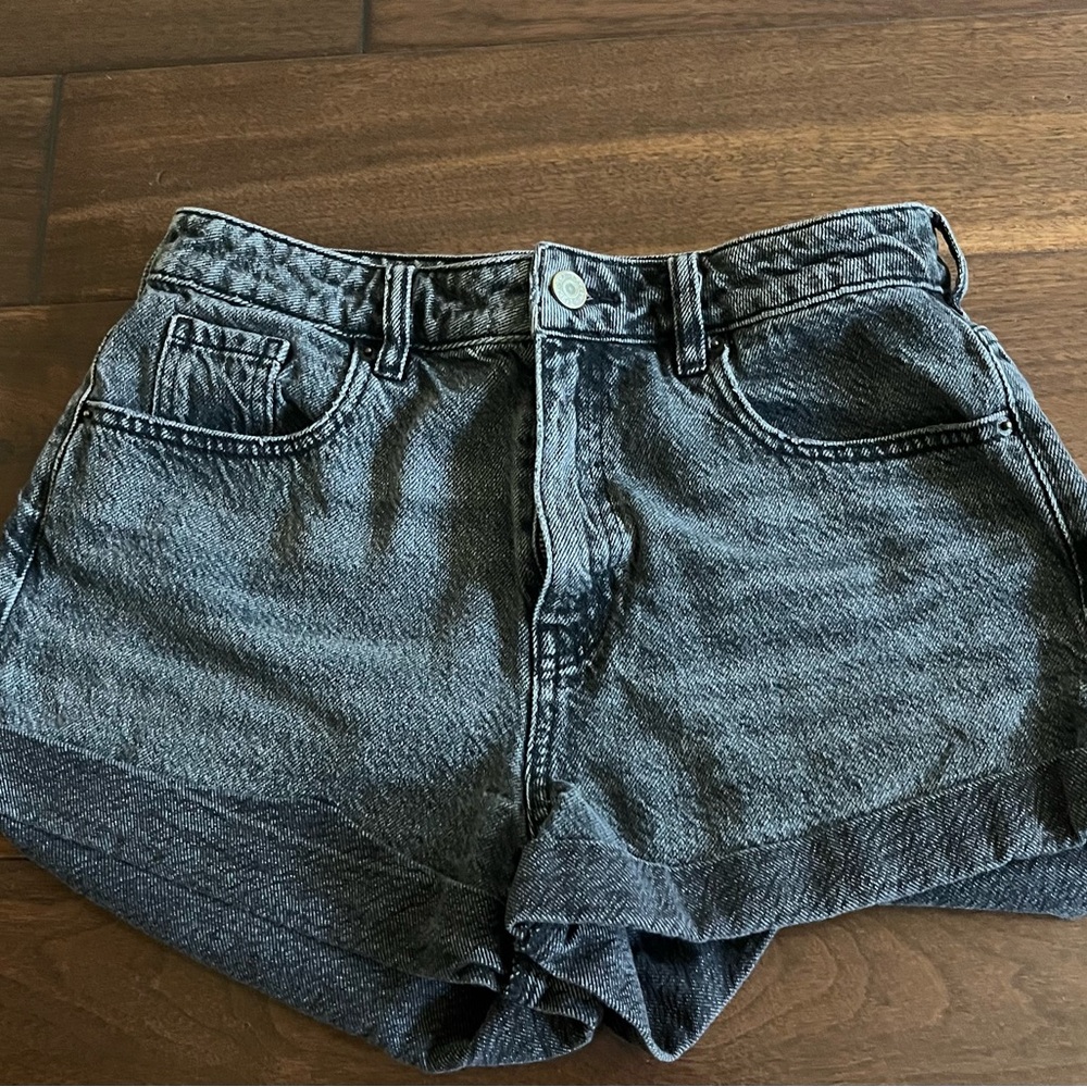 Black Denim Cuffed Mom Jean PACSUN Shorts